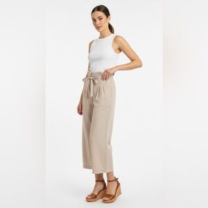 CLUB MONACO WIDE LEG PANTS LINEN BLEND CROP